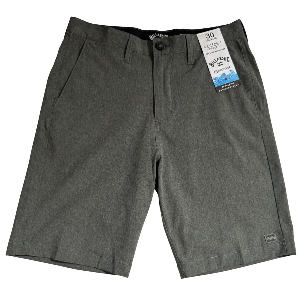 Billabong Crossfire Submersible Hybrid Shorts Men's 30 Charcoal Grey Heather NEW